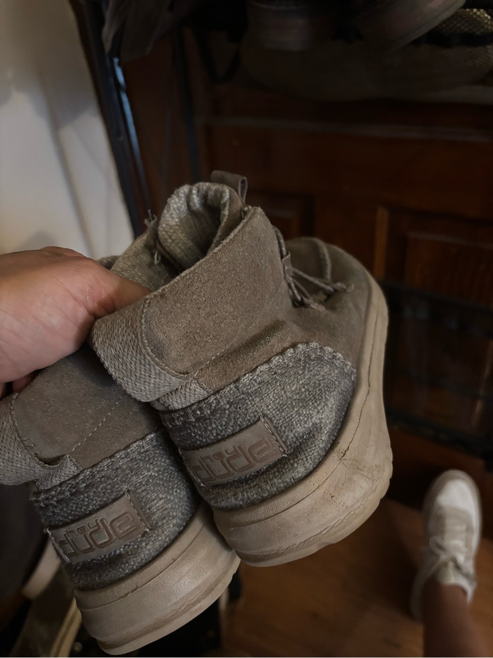 Hey Dude Womens High-Top Boots - Taupe
